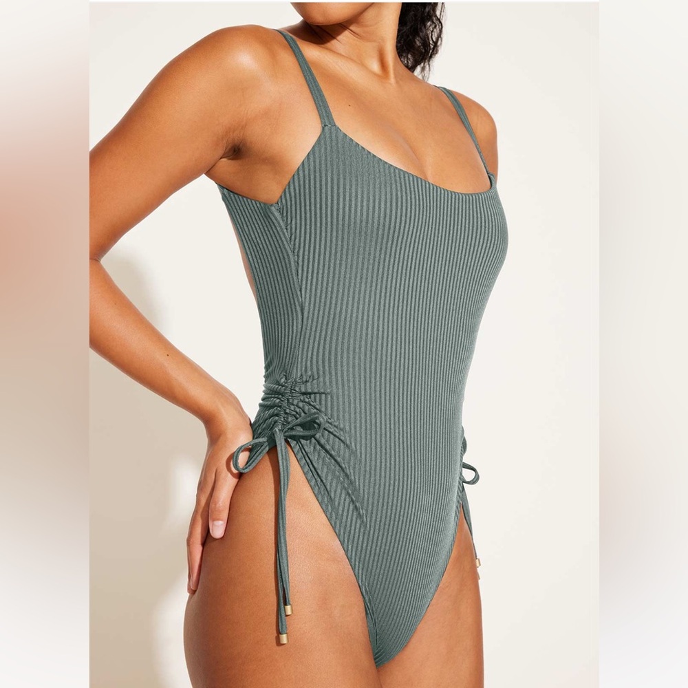 Vitamin A Gemma One Piece - Sea Green EcoRib, XS, NWT
